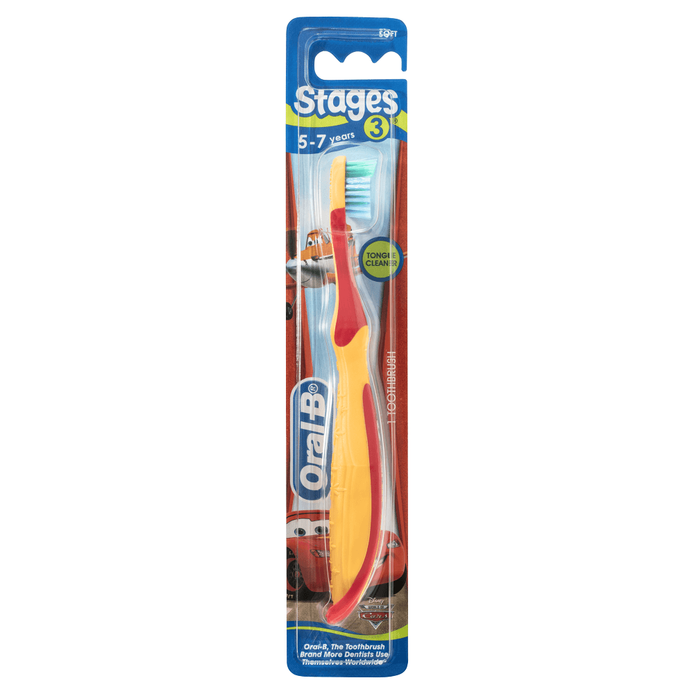 Oral-B Stages 3 Cars/Princess 5-7 Years Soft Toothbrush | Brands