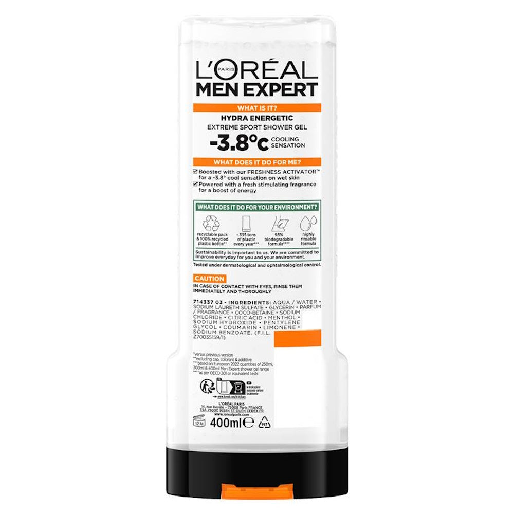 L'Oréal Paris MEN EXPERT Hydra Energetic Extreme Sport Shower Gel 400mL