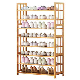 8-Tier Bamboo Shoe Storage Organizer