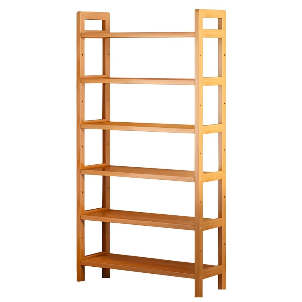 6-Tier Bamboo Bookshelf Storage Rack - 90cm