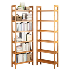 6-Tier Bamboo Bookshelf Storage Rack - 50cm