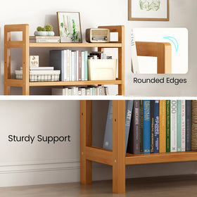 6-Tier Bamboo Bookshelf Storage Rack - 50cm