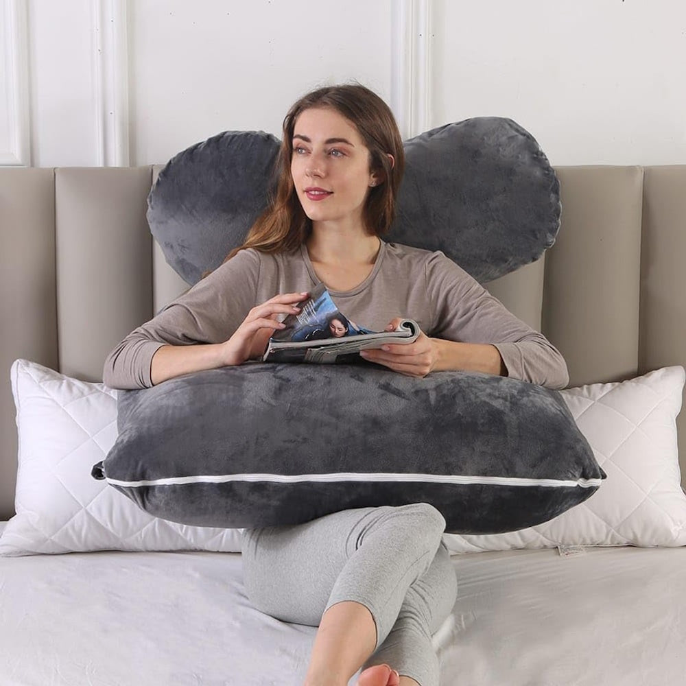 Pregnancy Body Pillow For Belly Support - Gray