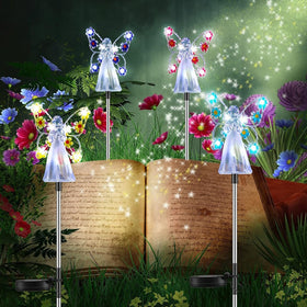 Solar Angel Garden Stake Lights - Purple