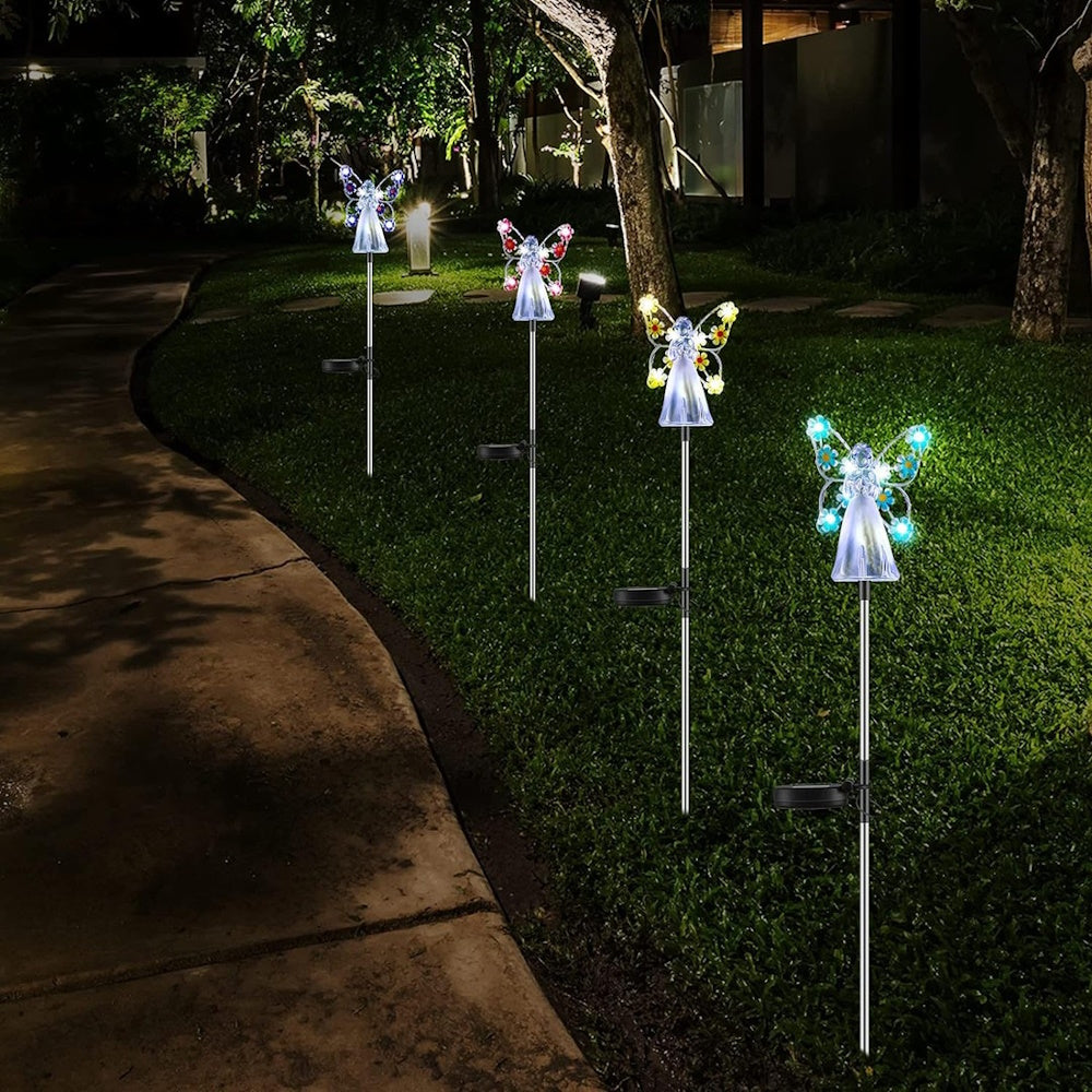 Solar Angel Garden Stake Lights - Purple