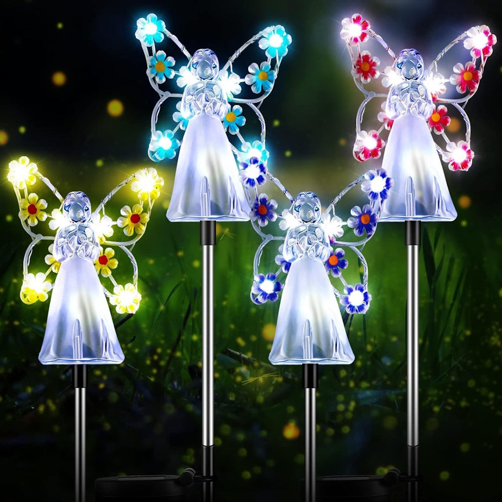 Solar Angel Garden Stake Lights - Purple