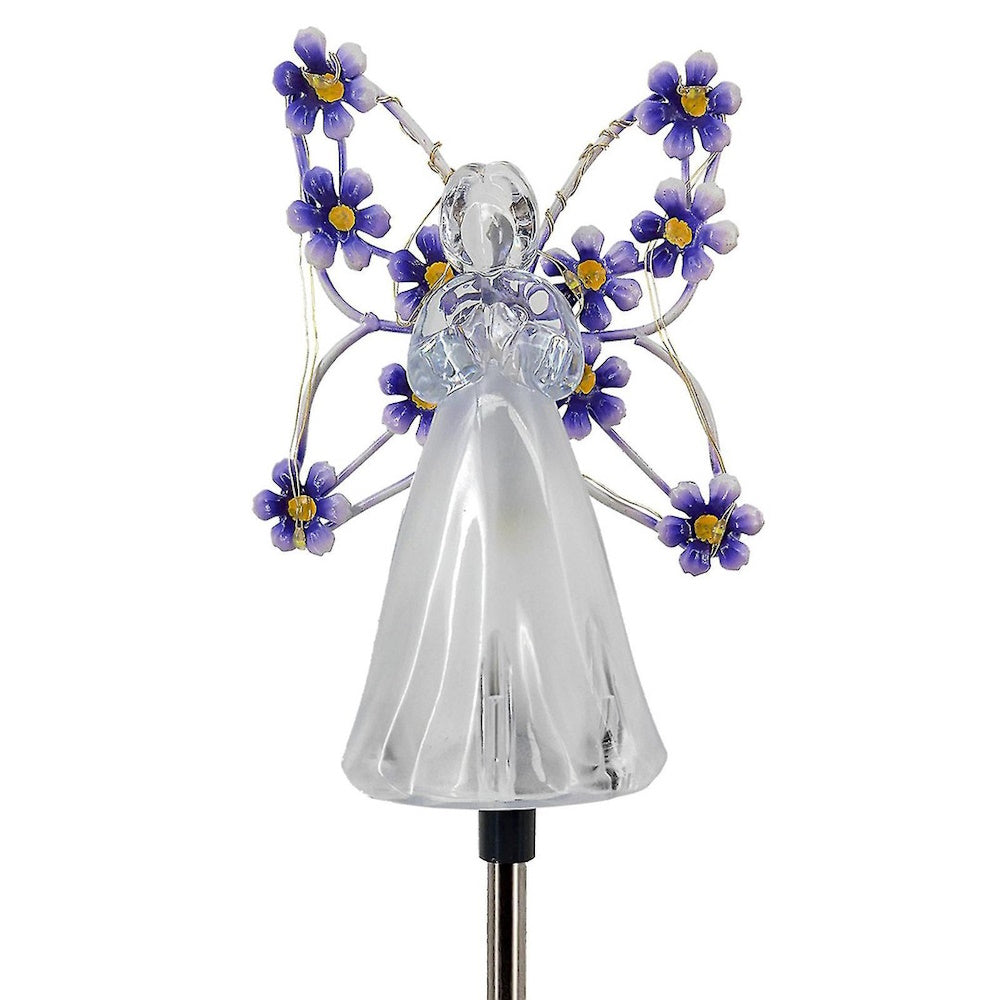 Solar Angel Garden Stake Lights - Purple