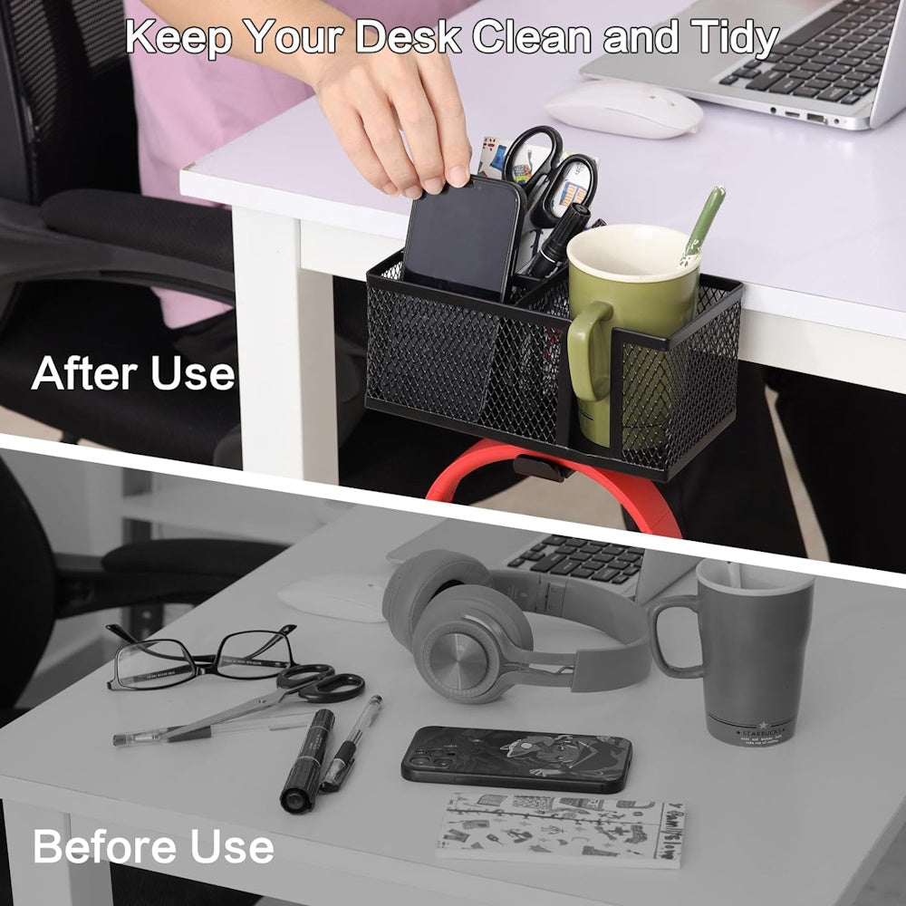 3in1 Clip-On Desk Organizer