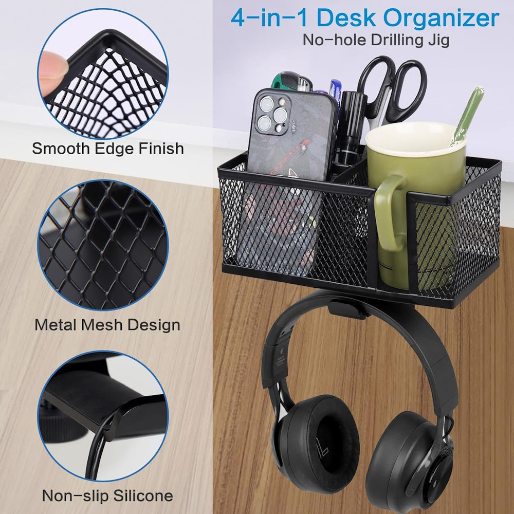 3in1 Clip-On Desk Organizer