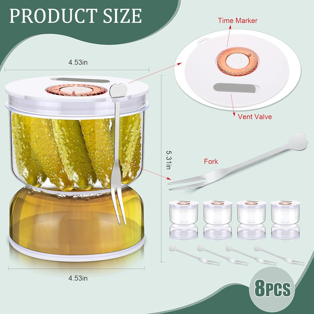 Pickle/Olive Jar with Strainer Flip