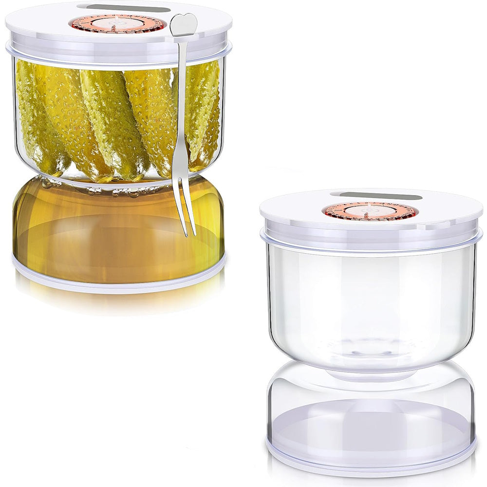 Pickle/Olive Jar with Strainer Flip