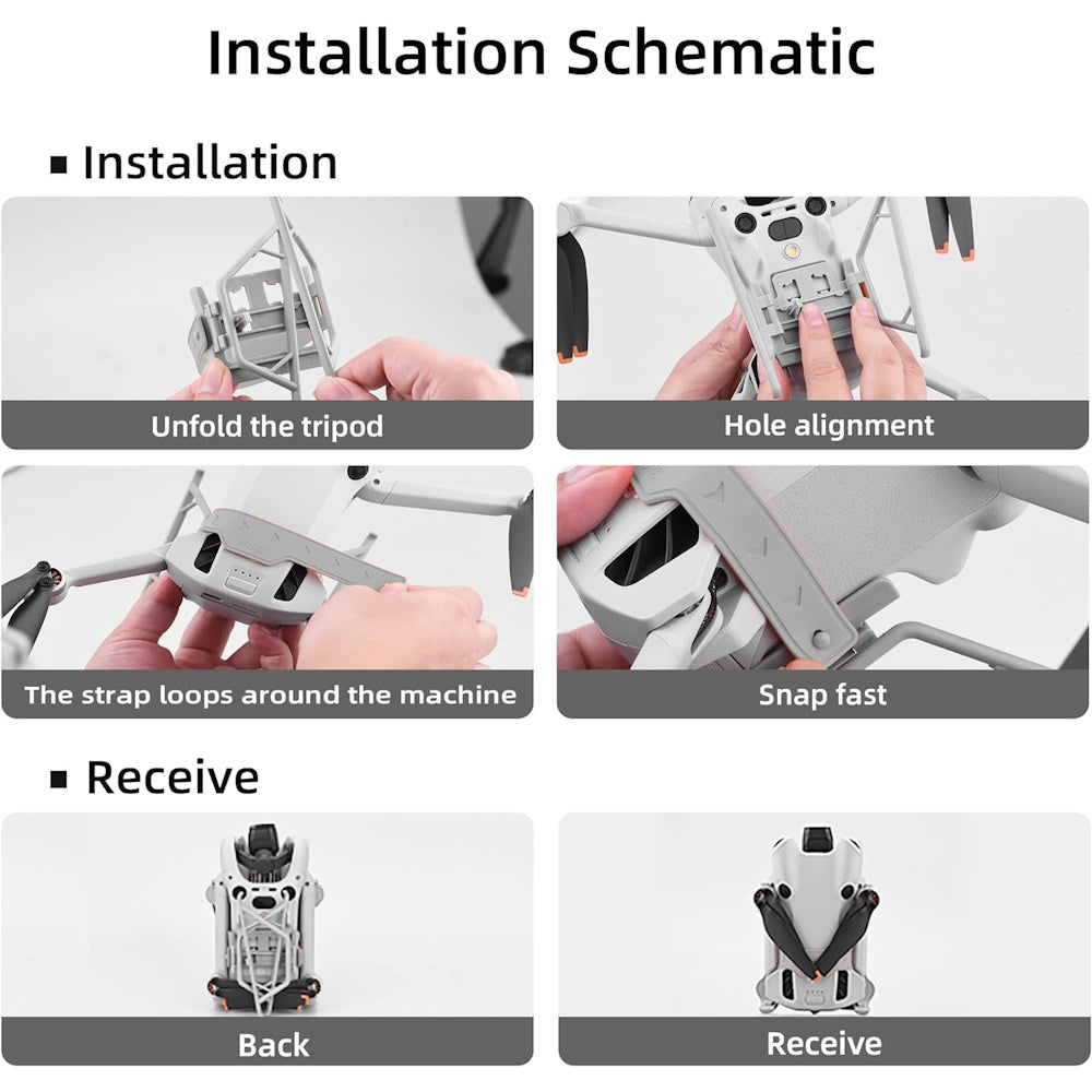 Landing Gear Compatible with DJI Mini 4 Pro - Gray
