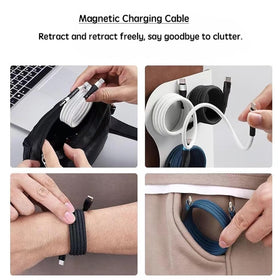 Anti Tangles 60W Type-C to C Magnetic Charge Cable - Black