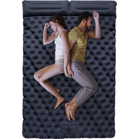 Inflatable Sleeping Mat with Pillow and Built in Pump - Navy