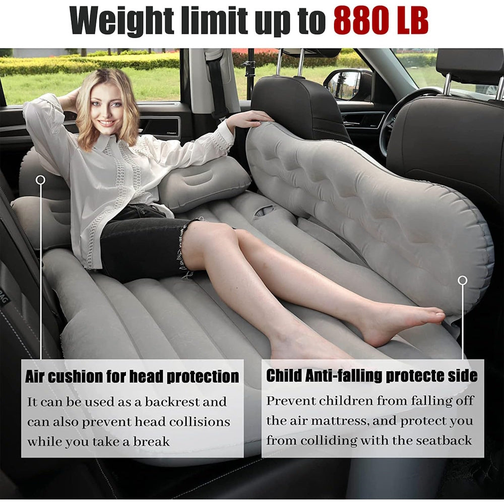 Car Air Mattress with 2 Pillows and Air Pump