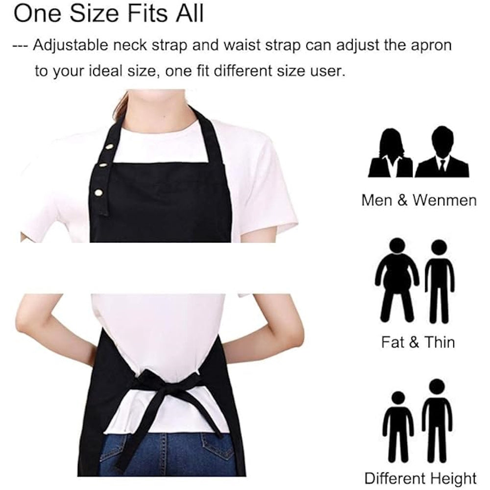 Waterproof Kitchen Aprons with 3 Pockets