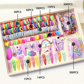 844 pcs. Cute Hair Tie Set for Girls