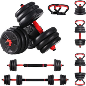 40kg 4in1 Adjustable Dumbbell/Barbell/Kettlebell Set