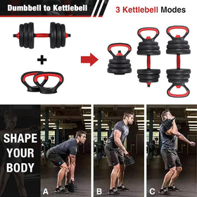 40kg 4in1 Adjustable Dumbbell/Barbell/Kettlebell Set