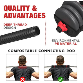 40kg 4in1 Adjustable Dumbbell/Barbell/Kettlebell Set