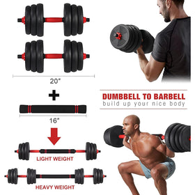 40kg 4in1 Adjustable Dumbbell/Barbell/Kettlebell Set