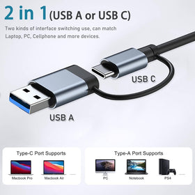 USB Hub 3.0 and 2.0 Docking Station - 7 Ports