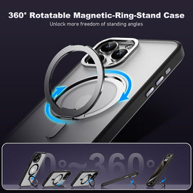 iPhone 13 Pro Max Case with 360° Rotatable Magnetic Ring Stand