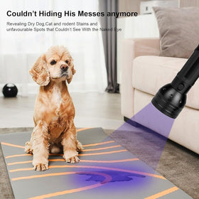 UV Black Light Flashlight - Detects Pet Urine, Stains, Inspection