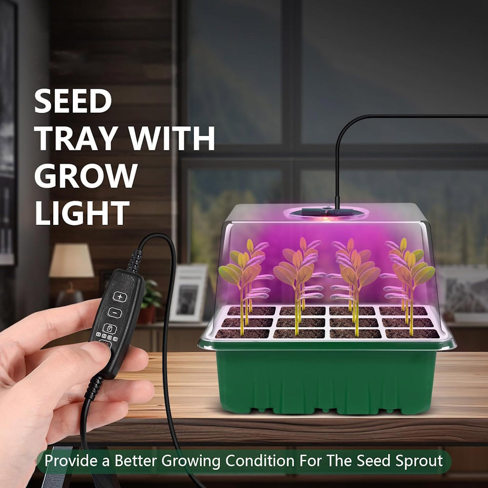 5-pack Seed Starter Kit with LED Grow Light