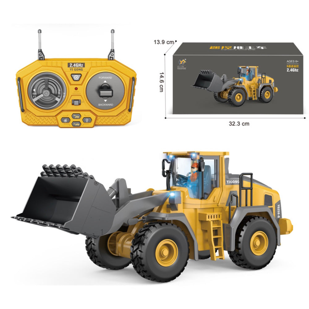 9-Channel Remote Control Construction Bulldozer Toy