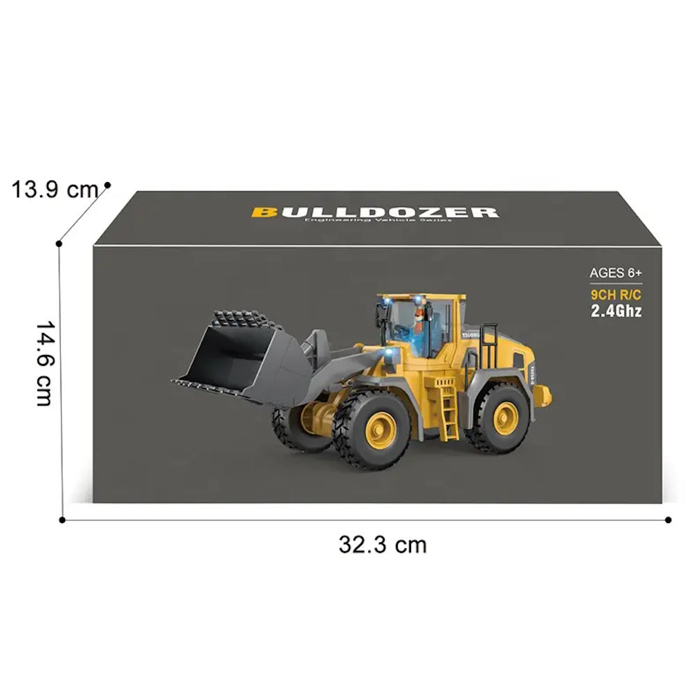 9-Channel Remote Control Construction Bulldozer Toy