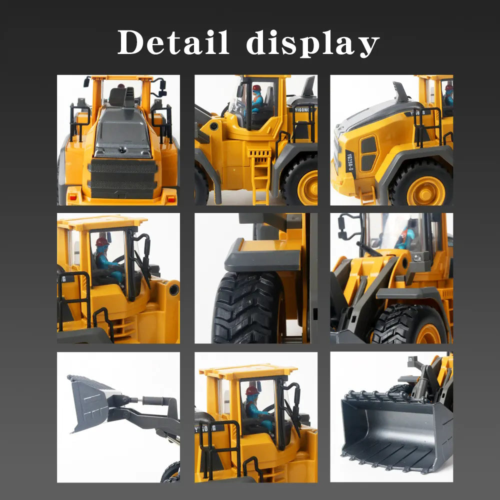 9-Channel Remote Control Construction Bulldozer Toy