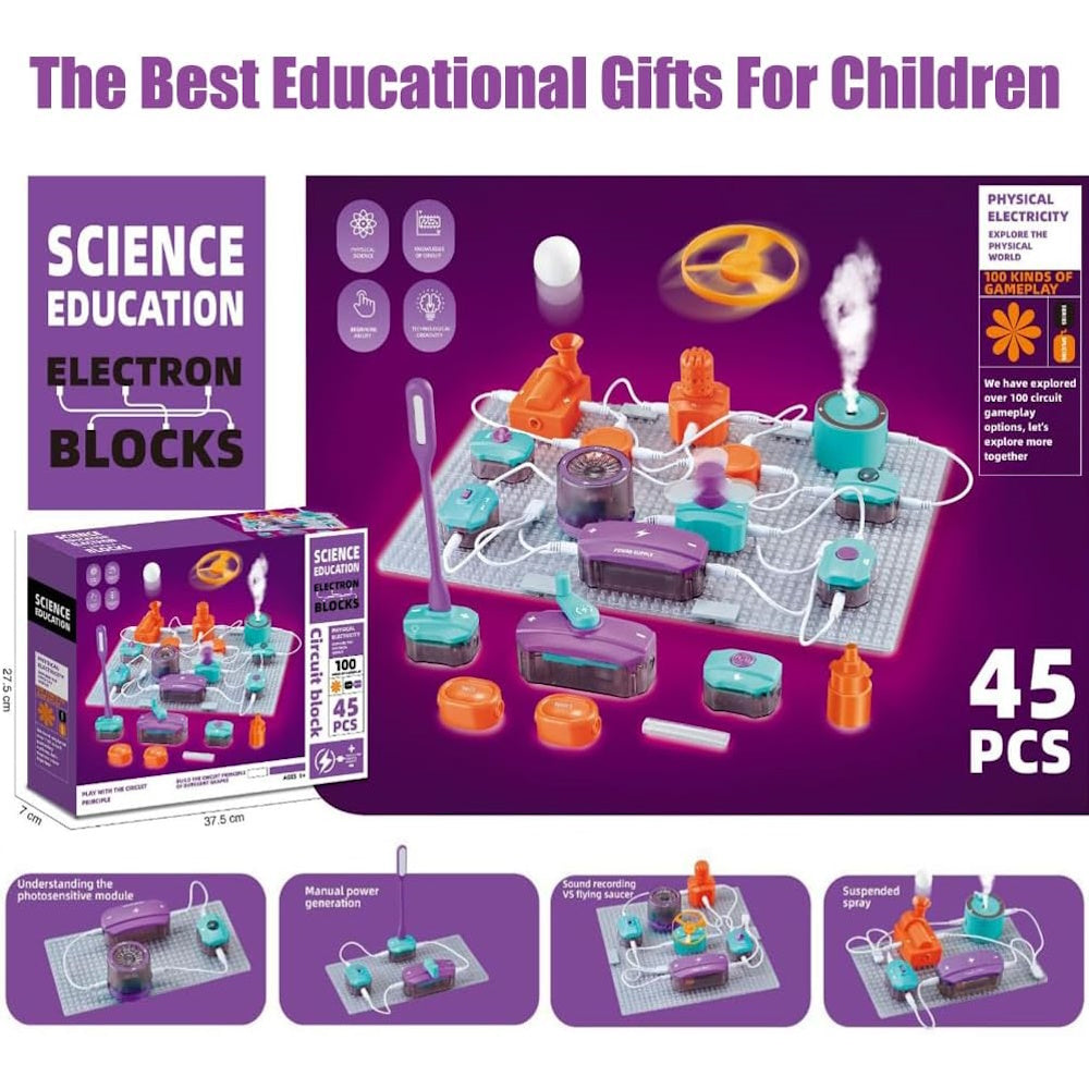 45 pcs. Science Experiments Circuit Board Kit