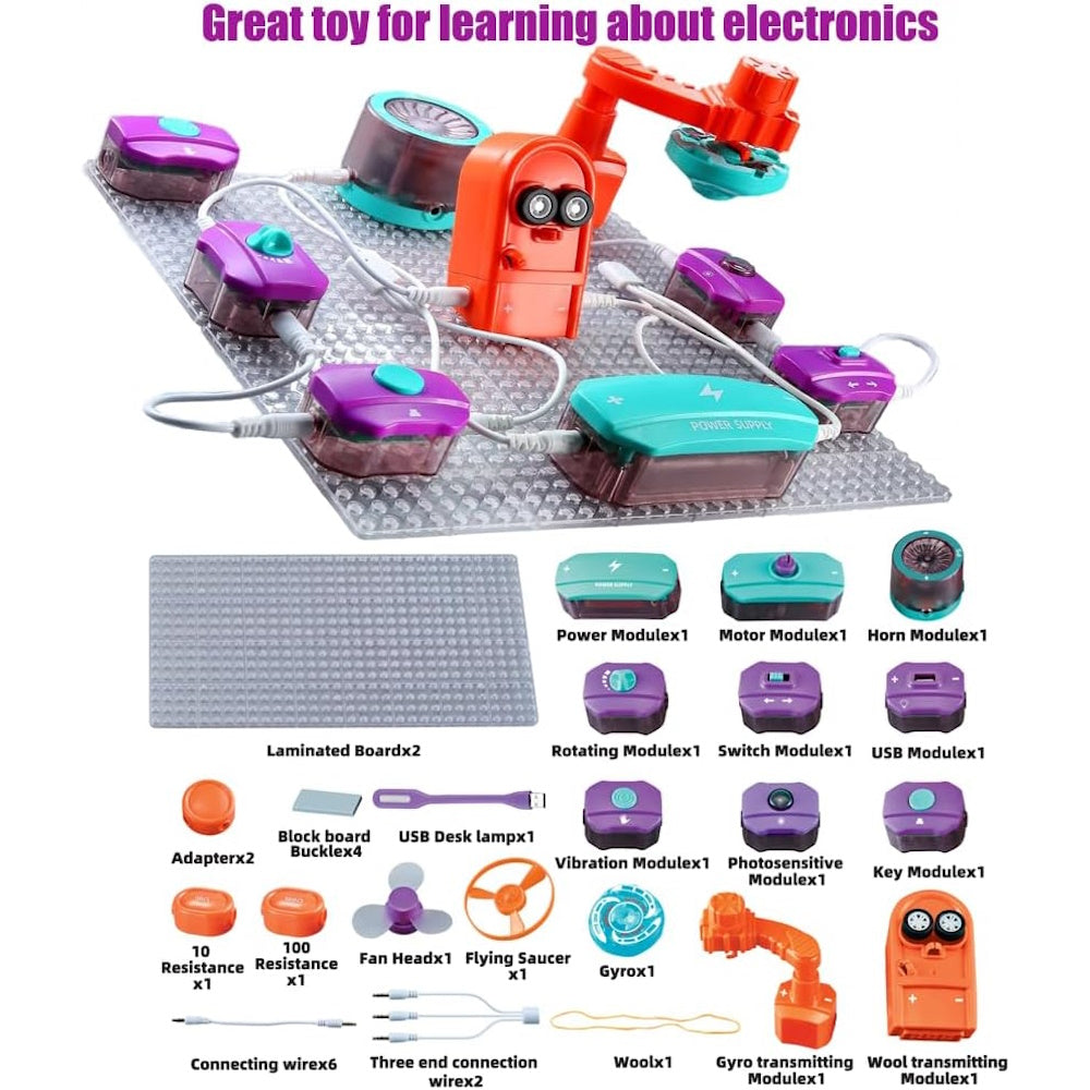 34 pcs. Science Experiments Circuit Board Kit