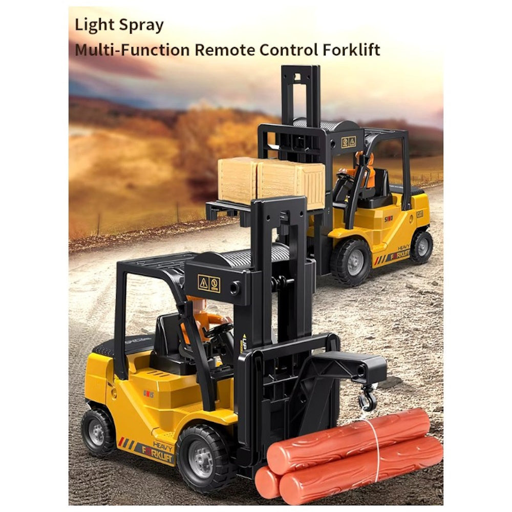 11-Channel RC Forklift Truck with Spray Sound and Lights