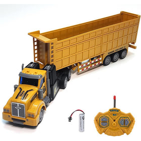 4-Channel Remote Control Dump Truck with Trailer Toy