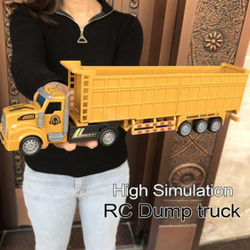 4-Channel Remote Control Dump Truck with Trailer Toy