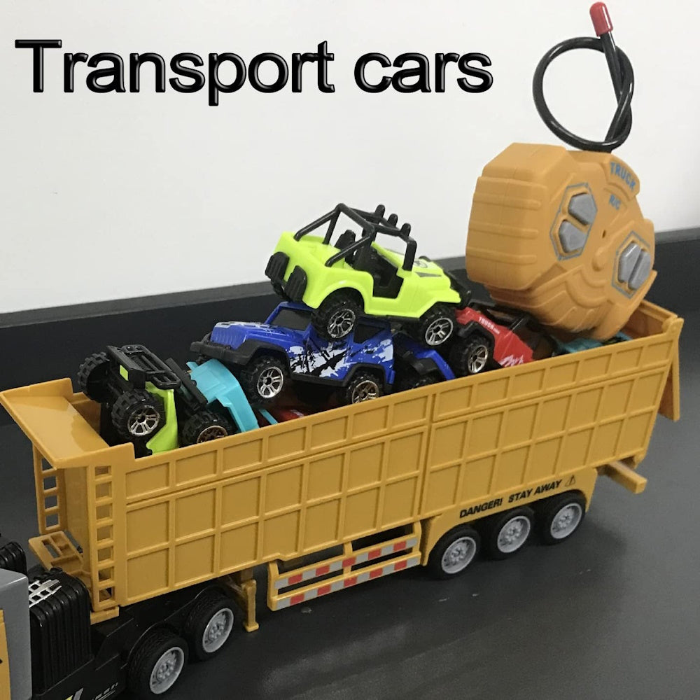 4-Channel Remote Control Dump Truck with Trailer Toy