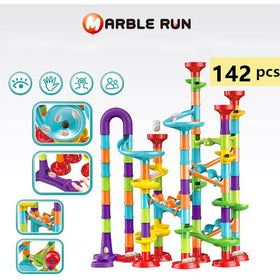 142 pcs. DIY Marble Run Race Set