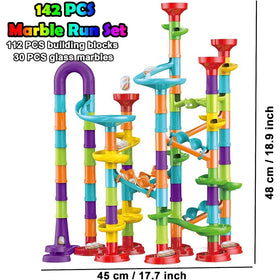 142 pcs. DIY Marble Run Race Set