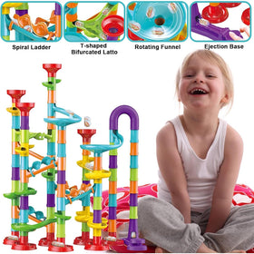 142 pcs. DIY Marble Run Race Set