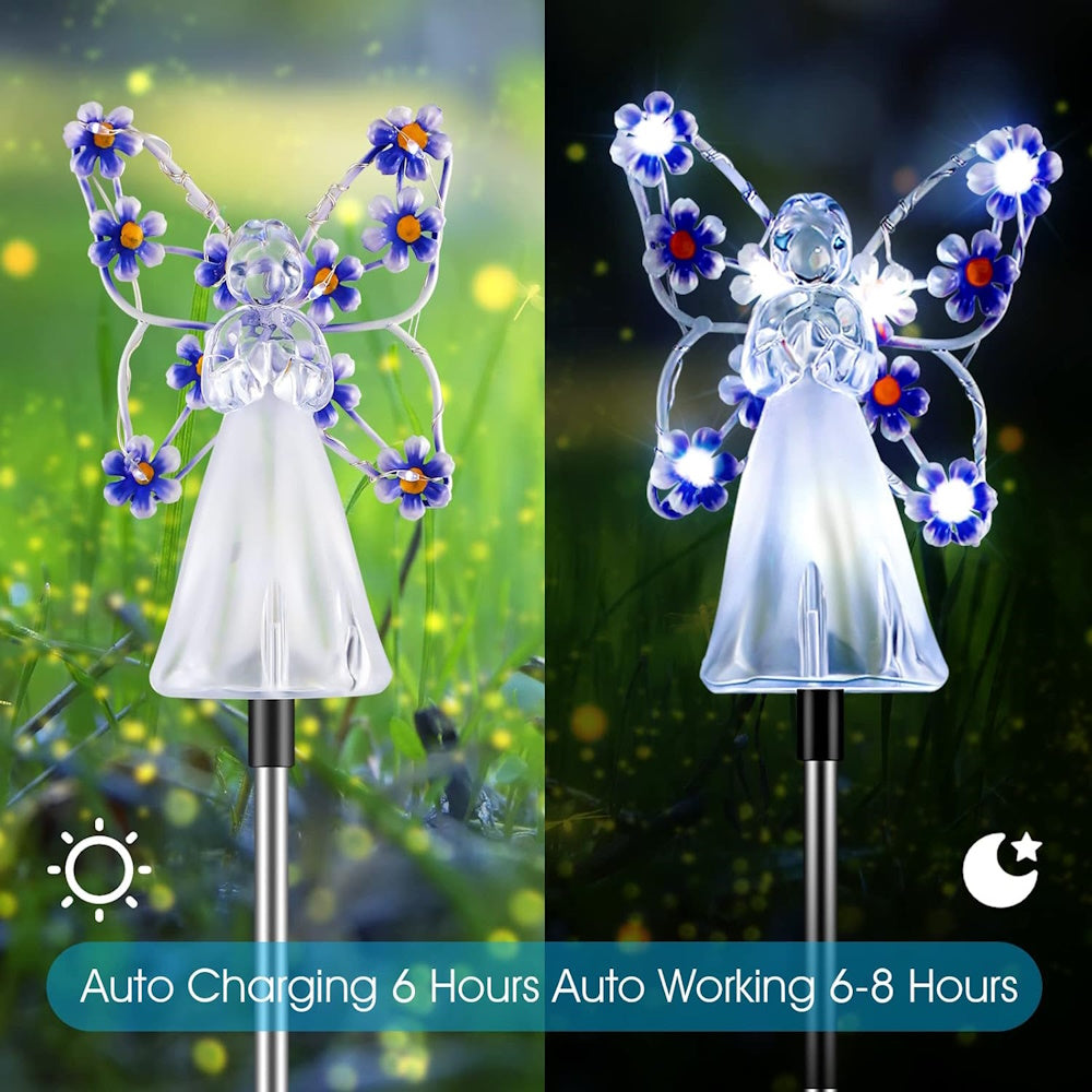 4 pcs. Solar Angel Garden Stake Lights