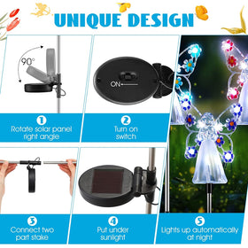 4 pcs. Solar Angel Garden Stake Lights