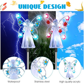 4 pcs. Solar Angel Garden Stake Lights