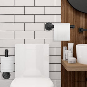 Wall Mounted Industrial Pipe Toilet Paper Holder