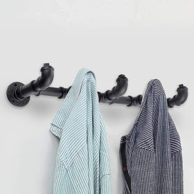 Industrial Pipe Coat Towel Rack with 5 Hooks