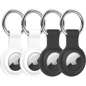 4-pack AirTag Case Keychain - Black/White