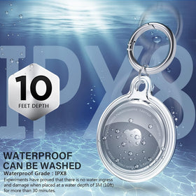 4-pack Waterproof Air Tag Case - Clear