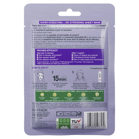 GARNIER SkinActive Hydra Bomb Hyaluronic Acid+  Lavender De-Stressing Sheet Mask