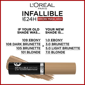 L'Oréal Paris INFAILLIBLE BROWS Volumizing Eyebrow Mascara - 7.0 Blonde